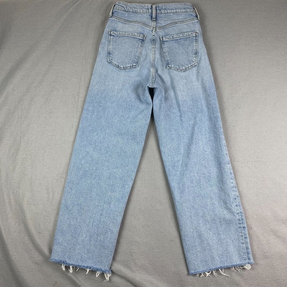 Agolde Womens Jeans Size 24 Ren High Rise Wide Leg Cropped light wash raw - Picture 7 of 15